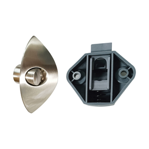 HC-B-10562 BUS BODY PARTS Button Lock, Nickel Brushed Finish, 20mm Opening Diameter, Material: Nylon + Zinc Alloy.