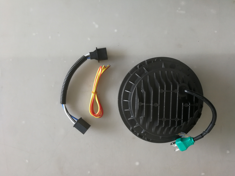 HC-C-1200400 7 Inch Jeep Wrangler Rubicon LED Front Headlight 12-24V