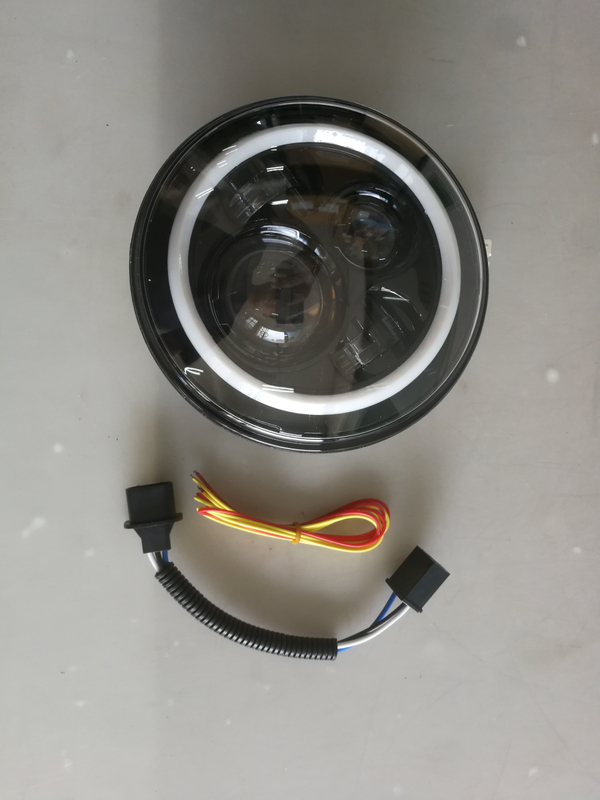 HC-C-1200400 7 Inch Jeep Wrangler Rubicon LED Front Headlight 12-24V