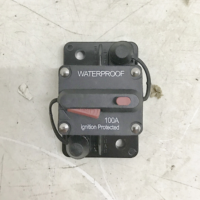 HC-O-2110 100 Amp Circuit Breaker with Manual Reset for Car Marine Trolling Motors Boat ATV Manual Power Protect for Audio System Fuse, 12V-48VDC, Waterproof (100A)