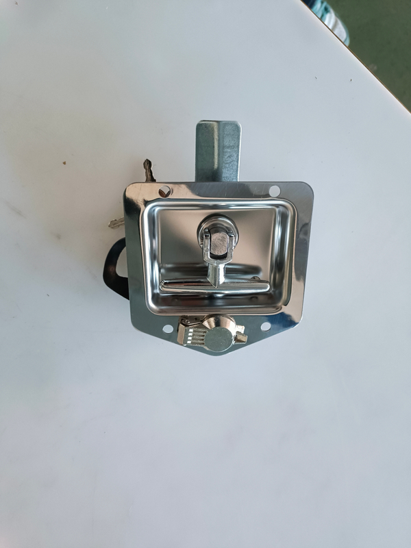 HC-B-10177-3 AUTO PARTS ENGINEERING TRUCK LOCK WITH KEY SILVER 304SS