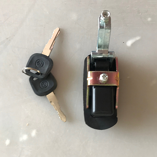 HC-B-10307 BUS DOOR LOCK WITH KEY SILVER BLACK