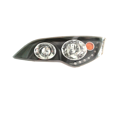 HC-B-1441 BUS HEAD LAMP BLACK WITH EMARK