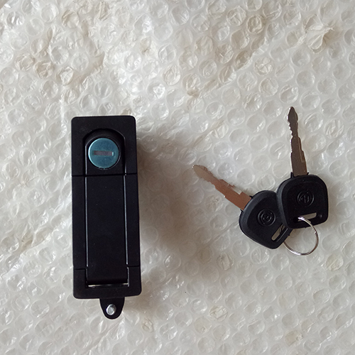 HC-B-10044 BUS SIDE DOOR LOCK FLAT PAINT LONG HOOK W/ITH RAUBBER PAD