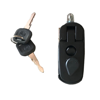 HC-B-10307 BUS DOOR LOCK WITH KEY SILVER BLACK