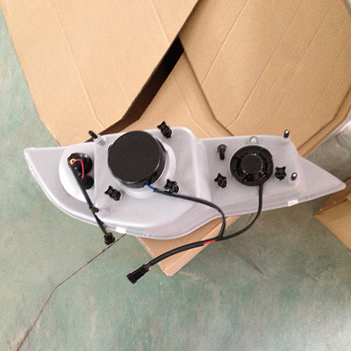 HC-B-1441 BUS HEAD LAMP BLACK WITH EMARK