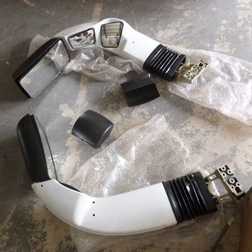 HC-B-11034 BUS side rear view MIRROR WITH EMARK LENGTH:103CM,BIG MIRROR:36.5*19CM,SMALL MIRROR:16*9.5CM/14*13CM,FOR KINGLONG 8-10METERS MANUAL OR ELECTRIC