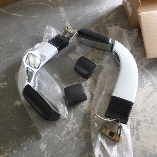 HC-B-11034 BUS side rear view MIRROR WITH EMARK LENGTH:103CM,BIG MIRROR:36.5*19CM,SMALL MIRROR:16*9.5CM/14*13CM,FOR KINGLONG 8-10METERS MANUAL OR ELECTRIC