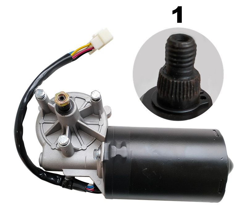 HC-B-48016 Heavy-Duty 80W 12V/24V Wiper Motor for Bus Windshield Cleaning