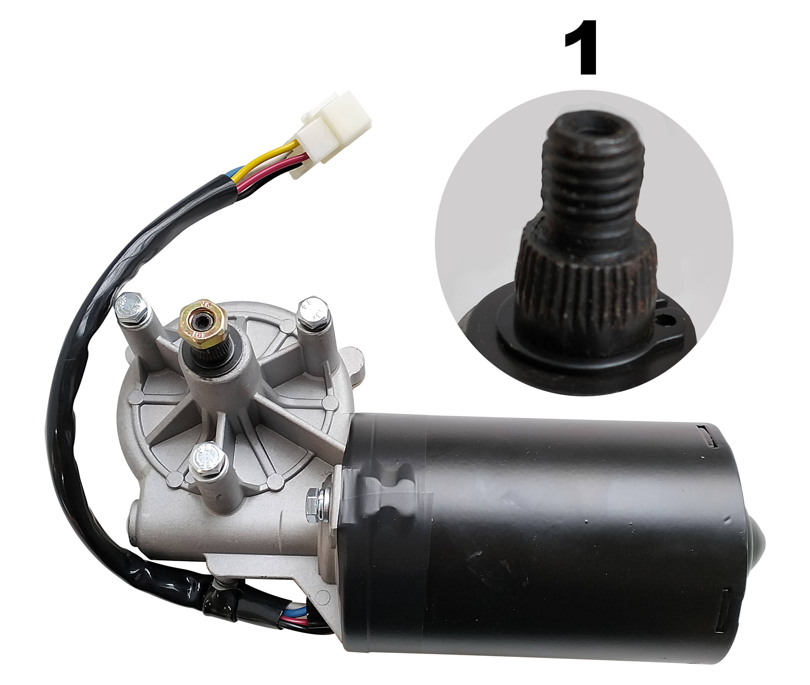 HC-B-48016 Heavy-Duty 80W 12V/24V Wiper Motor for Bus Windshield Cleaning