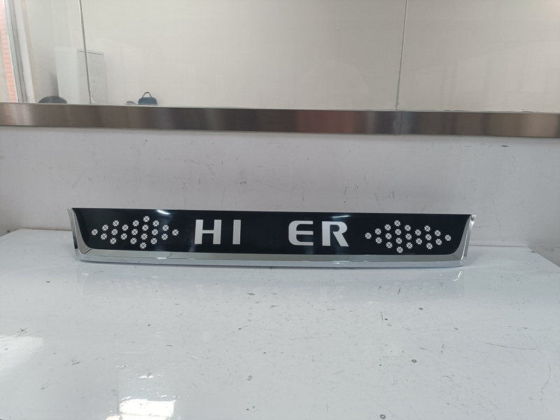 HC-B-24144 Anti-Fade Front Grille Emblem Trim for Bus OE 53LVV-07200-A03, Dimension 1396.16*58.27mm
